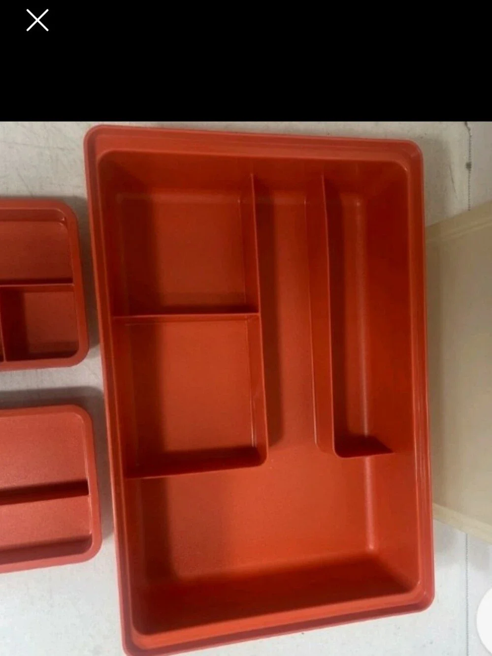 Vintage Tuppercraft Tupperware Stow-N-Go Craft Storage Hobby Case Box 1423